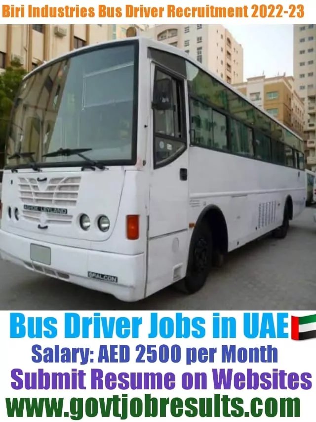 Biri Industries HGV Bus Driver Recruitment 2022-23
