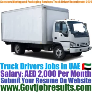 Sunstars Moving and Packaging Services Truck Driver Recruitment 2022-23
