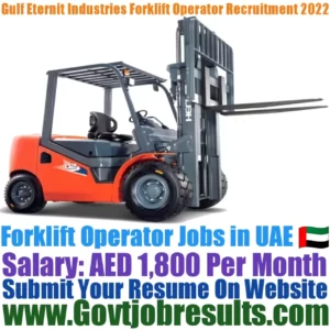 Gulf Eternit Industries Forklift Operator 2022-23