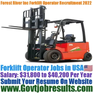 Forest River Inc Forklift Operator Recruitment 2022-23