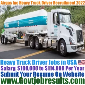 Airgas Inc Heavy Truck Driver Recruitment 2022-23