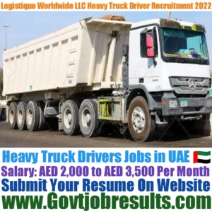 Logistique Worldwide LLC Heavy Truck Driver Recruitment 2022-23