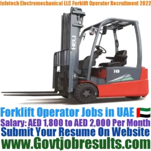 Infotech Electromechanical LLC Forklift Operator Recruitment 2022-23