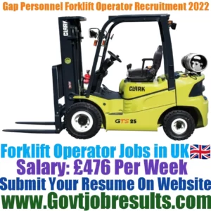 Gap Personnel Forklift Operator Recruitment 2022-23