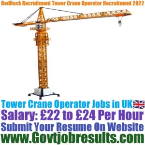 RedRock Recruitment Tower Crane Operator Recruitment 2022-23