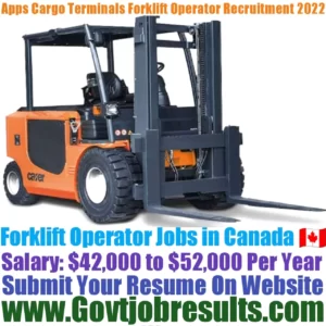Apps Cargo Terminals Forklift Operator Recruitment 2022-23
