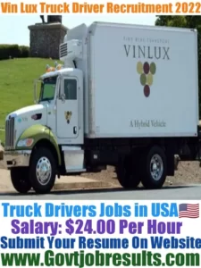 Vin Lux Truck Driver Recruitment 2022-23