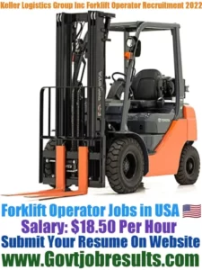 Keller Logistics Group Inc Forklift Operator Recruitment 2022-23