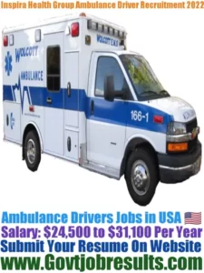 Inspira Health Group Ambulance Driver Recruitment 2022-23