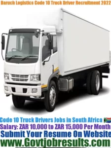 Baruch Logistics Code 10 Truck Driver Recruitment 2022-23