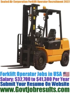 Sealed Air Corporation Forklift Operator Recruitment 2022-23
