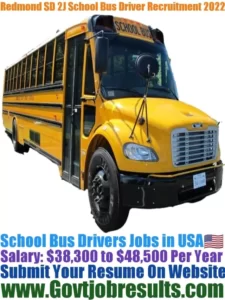 Redmond SD 2J School Bus Driver Recruitment 2022-23