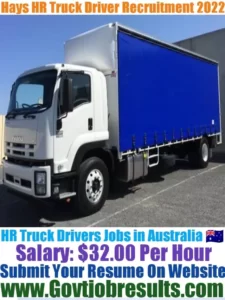 Hays HR Truck Driver Recruitment 2022-23