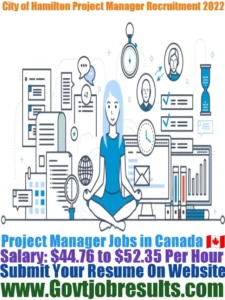 City of Hamilton Project Manager Recruitment 2022-23