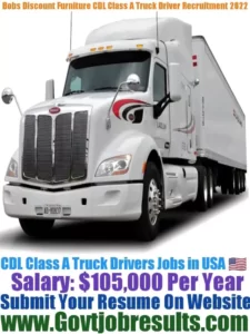 Bobs Discount Furniture CDL Class A Truck Driver Recruitment 2022-23