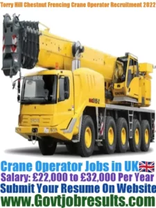 Torry Hill Chestnut Fencing Crane Operator Recruitment 2022-23