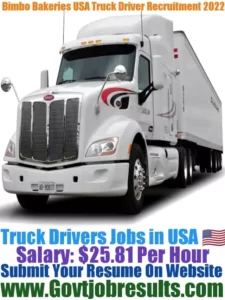 Bimbo Bakeries USA Truck Driver Recruitment 2022-23