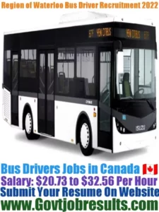 Region of Waterloo Bus Driver Recruitment 2022-23