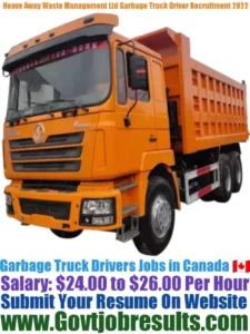Heave Away Waste Management Ltd Garbage Truck Driver Recruitment 2022-23