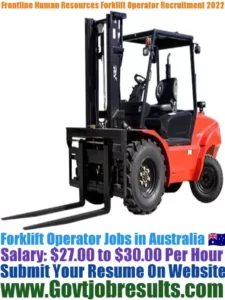 Frontline Human Resources Forklift Operator Recruitment 2022-23