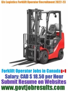 GLS Logistics Canada Forklift Operator Recruitment 2022-23