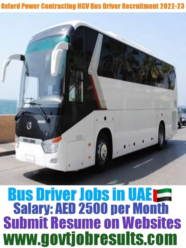 Oxford Power Contracting HGV Bus Driver Recruitment 2022-23