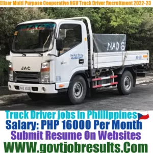 Elixer Multi Purpose Cooperative HGV Truck Driver Recruitment 2022-23