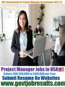 NPL Construction Co-Project Manager Recruitment 2022-23