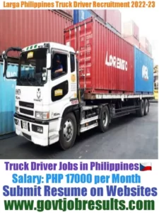 Larga International INC HGV Truck Driver Recruitment 2022-23