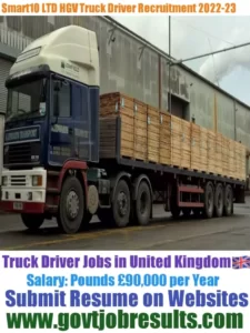 Smart10 LTD HGV Truck Driver Recruitment 2022-23