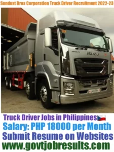 Sundust Bros Corporation HGV Truck Driver Recruitment 2022-23