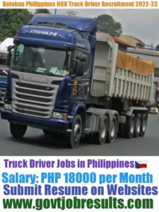 BETONBAU Philippines HGV Truck Driver Recruitment 2022-23