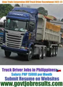 Livan Trade Corporation HGV Truck Driver Recruitment 2022-23