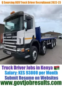 Q Sourcing HGV Truck Driver Recruitment 2022-23