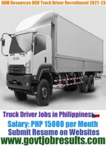 ARM Resources HGV Truck Driver Recruitment 2022-23