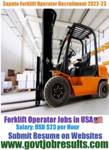 Saputo INC Forklift Operator Recruitment 2022-23