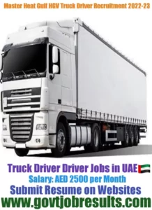 Master Heat Gulf HGV Truck Driver Recruitment 2022-23
