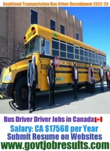 Southland Transportation HGV Bus driver Recruitment 2022-23