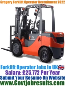 Gregory Forklift Operator Recruitment 2022