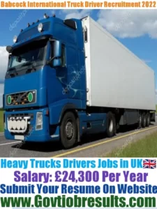 Babcock International Truck Driver Recruitment 2022-23