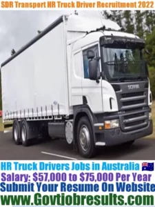 SDR Transport HR Truck Driver Recruitment 2022-23