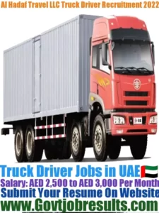 Al Hadaf Travel LLC Truck Driver Recruitment 2022-23