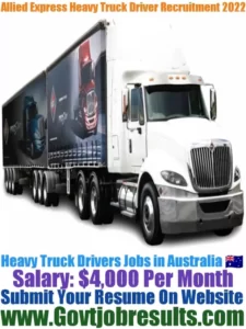 Allied Express Heavy Truck Driver Recruitment 2022-23