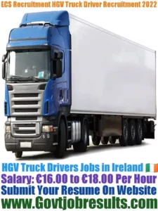 ECS Recruitment HGV Truck Driver Recruitment 2022-23