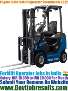 Eligere India Forklift Operator Recruitment 2022-23