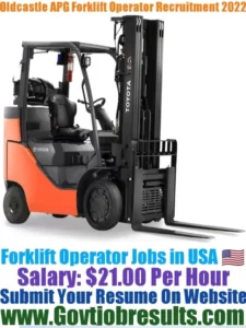 Oldcastle APG Forklift Operator Recruitment 2022-23