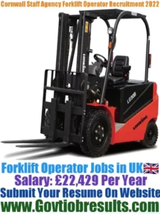 Cornwall Staff Agency Forklift Operator Recruitment 2022-23
