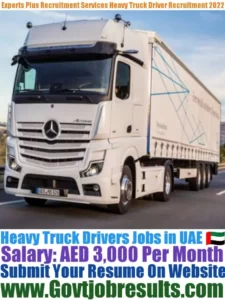 Experts Plus Recruitment Services Heavy Truck Driver Recruitment 2022-23