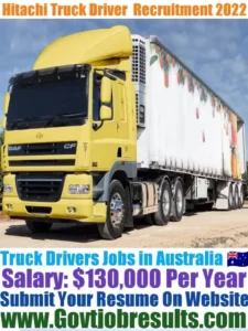 Hitachi Truck Driver Recruitment 2022-23