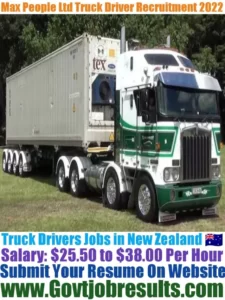 Max People Ltd Truck Driver Recruitment 2022-23